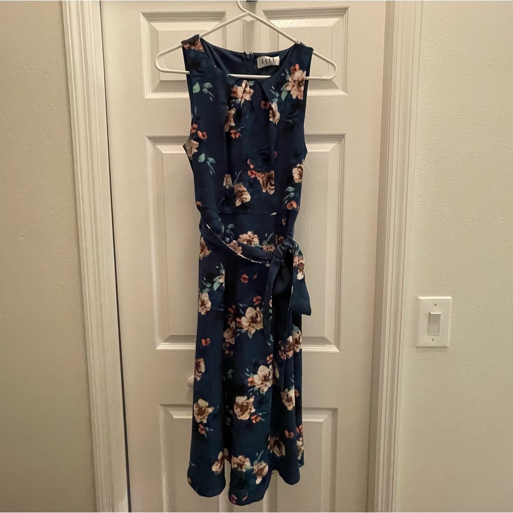 ELLE Teal Floral Dress Size 2